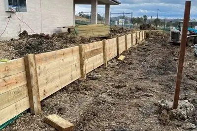 timber sleeper retaining walls Lismore