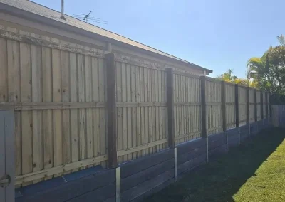 timber fencing and concrete sleepers Nimbin
