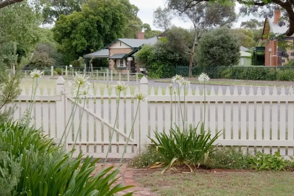 matching timber fence and gate