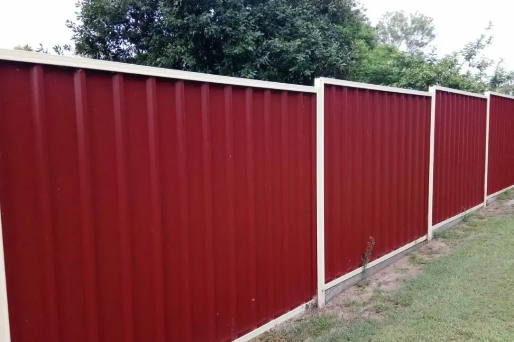 stepped Colorbond fence